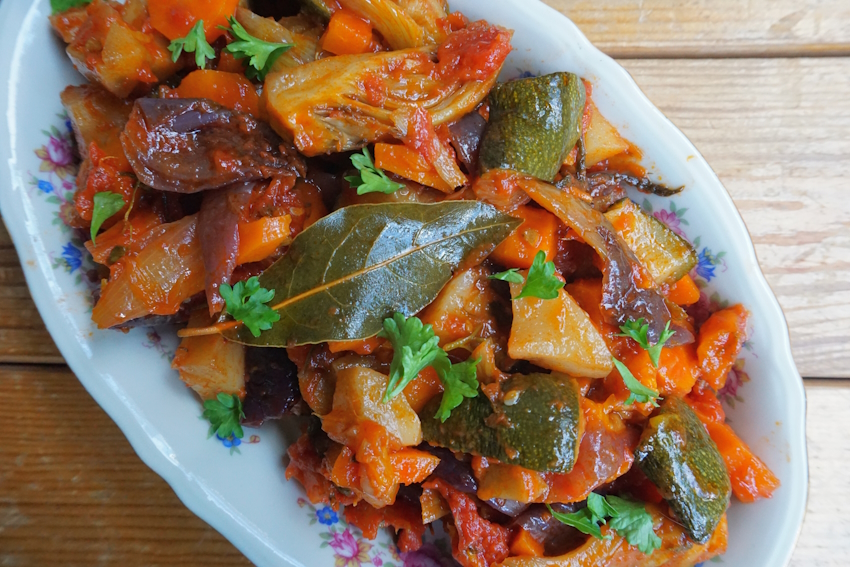 Beste ratatouille recept; vegan en met restjes